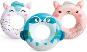 Täispuhutav ujumisrõngas Intex Animal Tube, (värv/disain valitakse juhuslikult), 84 cm