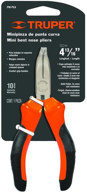Плоскогубцы Truper Bent Nose Plier 17365, 120 мм