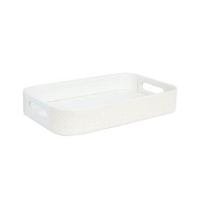 Padėklas Home4you Wilma, 38.5 cm x 6 cm, 23.5 cm, Balta sp.