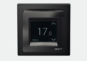 Termostatas Devi DEVIreg Touch, įleidžiamas, juoda sp., 8.5 cm, 5 - 45 °C