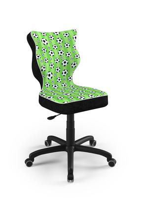 Laste töötool Petit Storia 29, 64 x 64 x 102.5 cm, must v./roheline v.