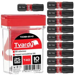 Smūginių galvučių komplektas Tvardy T00181-25-10, T40, 25 mm
