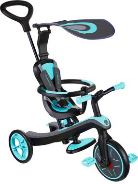 Triratukas Globber Explorer 4 in 1, mėlyna sp./juoda sp.
