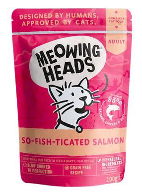 Šlapias kačių maistas Meowing Heads So-Fish-Ticated Salmon, lašiša, 0.1 kg