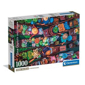 Dėlionė Clementoni Thai Floating Market 39932, 50 cm x 70 cm, 1000 vnt., įvairių spalvų