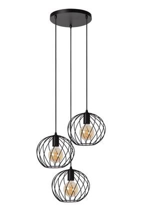 Lampa karināms Lucide Danza 21428/13/30, E27, 3 x 40 W, melna krās. / melna krās., 25 x 20 cm