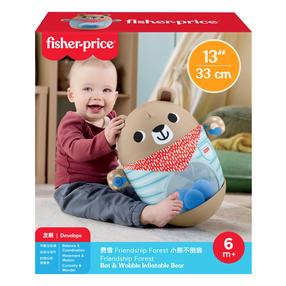 Lavinimo žaislas, meška Fisher Price Friendship Forest Bat & Wobble, 33 cm, ruda sp.