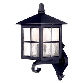 Sieninis lauko šviestuvas Elstead Lighting Winchester 1, 60W, E27, IP44, juoda sp., 18.5 cm x 38.5 cm