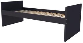 Lova viengulė Bullets S-1, 90 x 200 cm, juoda sp., be čiužinio, su grotelėmis
