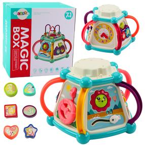 Lavinamasis kubas, formelių rūšiuoklė Lean Toys 7in1 Magic Box, 28 cm, įvairių spalvų