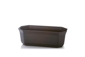 Ziedu kaste Uniplastex UKOR, plastmasa, 24 cm x 11.3 cm, Ø 24 cm, melna krās.