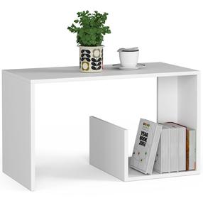 Kavos staliukas Akord Furniture Factory Paul, baltas, 80 cm x 40 cm x 45 cm