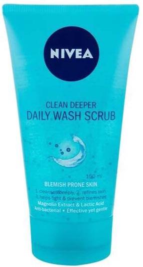 Näo koorimine Nivea Clean Deeper Daily Wash, 150 ml