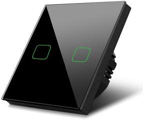 Выключатель Maclean Touch MCE703B, 2 кл., черный цв.