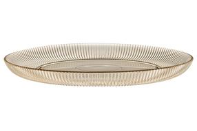 Servēšanas šķīvis Maku 655783, 30 cm x 2.5 cm, 30 cm, Caurspīdīga krās./Zelta krās.