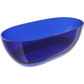 Vonia, laisvai pastatoma Mexen Pure, 170 cm x 80 cm x 58 cm, ovalas, sapphire transparent sp.