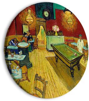 Apvali reprodukcija ant drobės Artgeist The Night Café (Vincent van Gogh), 60 cm x 60 cm