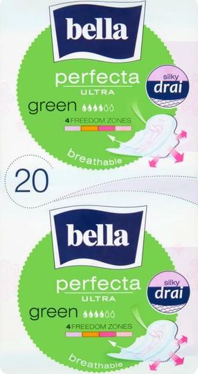 Hügieenisidemed Bella Perfecta Ultra Green, Ultra, 20 tk