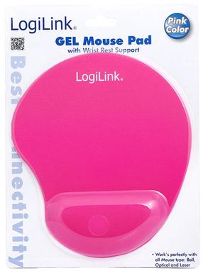 Коврик для мыши Logilink ID0027P, 20.4 см x 23 см x 2 см, розовый цв.