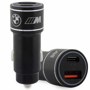 Auto telefona lādētājs BMW BMCCMUSBCK, USB Type C/USB Type A, melna krās., 20 W