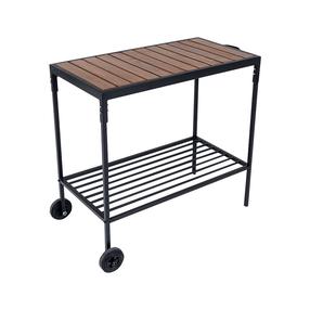 Serviravimo vežimėlis DG-003, rudas/juodas, 930 cm x 490 cm x 890 cm
