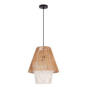 Šviestuvas kabinamas Candellux Lighting Africa 40 Black, E27, 1 x 40 W, balta sp./smėlio sp. / -, 40 x 47 cm
