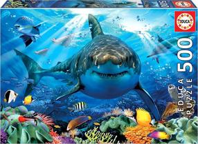 Пазл Educa Great White Shark, 34 см x 48 см, 500 шт., многоцветный