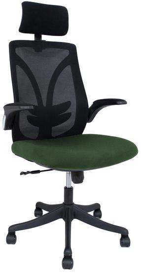 Töötool Home4you Tandy 14552, 64 x 62.5 x 116 - 126 cm, must v./roheline v.