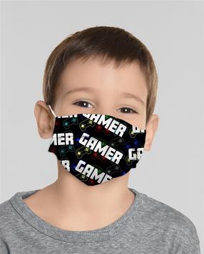Atkārtoti lietojama maska Mocco Gamer Child, melna krās.