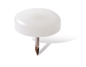 Baldų padukas Haushalt, balta, 1.5 cm, 8 vnt.