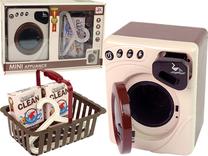 Žaislinė buitinė technika Lean Toys Mini Appliance Washing Machine, šviesiai ruda sp.