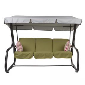 Lauko sūpynės Patio Rimini, žalia sp./pilka sp., 222 cm x 143 cm x 173 cm