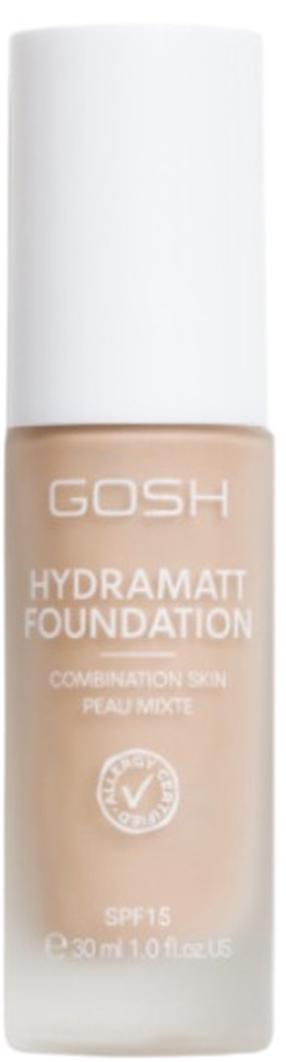 Šķidrā grima bāze Gosh Hydramatt, SPF 15, very light krās., 002r, 30 ml