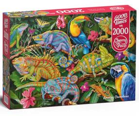 Dėlionė CherryPazzi Amazing Chameleons 2000 el. 50101, 70 cm x 100 cm, 2000 vnt., įvairių spalvų