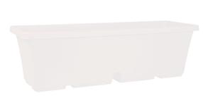 Gėlių vazonas Domoletti TBTISB50-110, plastikinis, 50 cm x 17 cm, Ø 50 cm, balta sp.