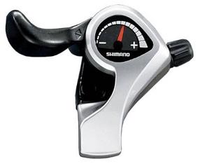 Pavarų perjungimo rankenėlė Shimano Tourney SL-TX50, metalas, sidabro sp.