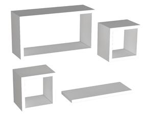 Sieninė lentyna Kalune Design Babi, balta sp., 23.6 cm x 43.6 cm x 15 cm