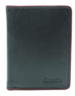 Maks Esquire Vertical Wallet Piping, melna krās./sarkana krās.
