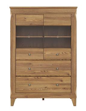 Vitrina Bergen REG2W2S, maumedžio, 102 cm x 47 cm x 150.5 cm
