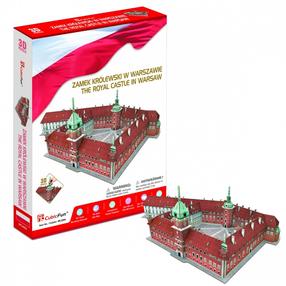 3D пазл Cubicfun Royal Castle in Warsaw 10861253, 50 см x 30 см, 105 шт., красный цв./зеленый цв.