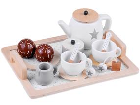 Žaisliniai virtuvės reikmenys, indų rinkinys Tea, balta sp.
