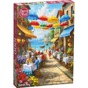 Dėlionė CherryPazzi Umbrella Alley, 70 cm x 50 cm, 1000 vnt., įvairių spalvų