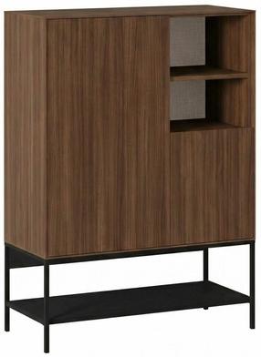 Konsolinis staliukas Kalune Design Amira, juoda sp./milano walnut sp., 40 cm x 90 cm x 125 cm