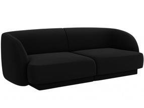Sofa Micadoni Home Miley Velvet, juoda sp., 184 x 85 cm x 74 cm