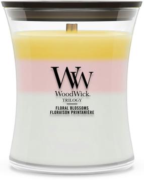 Žvakė, aromatinė WoodWick Floral Blossoms, 50 - 65 h, 275 g, įvairių spalvų