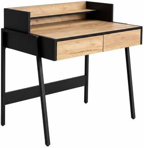 Письменный стол с ящиками Akord Furniture Factory Flux, 48 см x 78 см, 95 см, черный цв./oak craft цв.
