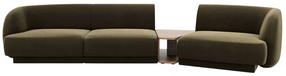 Modulinė sofa Micadoni Miley Blu 77, žalia sp., dešininė, 300 x 118 cm x 70 cm