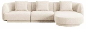Kampinė sofa Cosmopolitan Design Tulum Eden 2, šviesiai smėlinė, dešininė, 156 x 255 cm x 70 cm