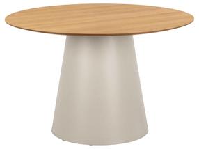 Valgomojo stalas Soli, rudas/pilkas, 120 cm x 120 cm x 75 cm