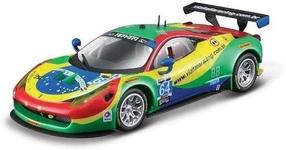 Žaislinis automobilis Bburago Ferrari 458 Italia GT3 36305, 1:43, žalia sp./įvairių spalvų